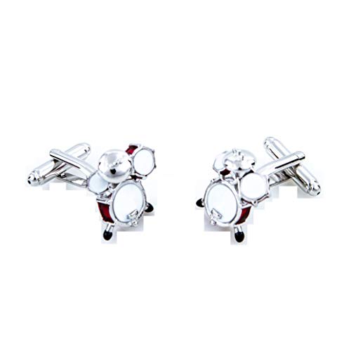 MRCUFF Drums Drum Set Pair Cufflinks and Tie Bar in a Presentation Gift Box with Polishing Cloth4