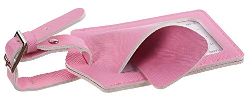 Sodsay Luggage Tags for Suitcases,4 Pack TSA Approved,Privacy Protection Bag Tags for Luggage,Airplane Travel Accessories(CH Pink)3