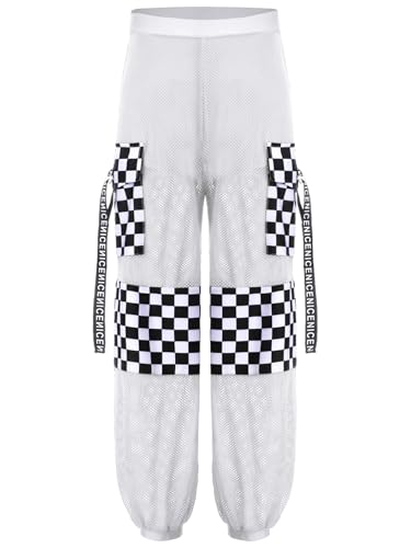 Kids Jogger Pants with Pockets Elastic Waist Breathable Mesh Sweatpants for Girls & Boys Active Wear