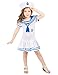 FETEANDCO Déguisement Marin Ancre Fille - Bleu - S 4-6 Ans (110-120 cm)