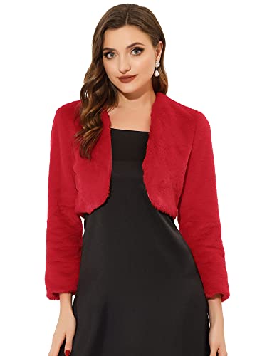 Questo vestito è composto da diversi punti di design: giacca corta, cappotto in pelliccia sintetica, davanti aperto, maniche lunghe, senza colletto.
