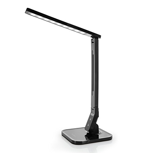 Tenergy 7W Dimmable LED Desk Lamp, 530 Lumens with 5 Dimming Levels, Touch Control with Auto Sh…