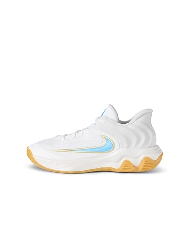 Nike Unisex Giannis Immortality 4 Sneaker, White/Aquarius Blue/Coconut Milk, 9 US Men