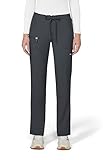 KOI Lite Peace Women's 6-Pocket Stretch Scrub Pants Charcoal X-Small Petite