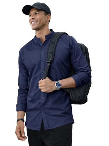 Image of Noble Monk Men's Full Sleeve Shirt | Casual Formal Button Down Top | Regular Fit Stylish Wear | Comfortable Everyday Apparel