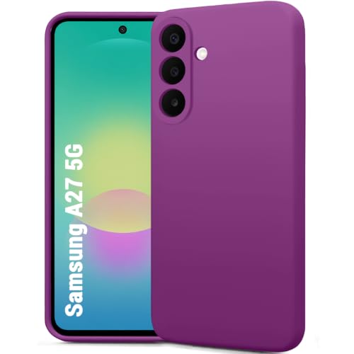 Image of TheGiftKart Genuine Liquid Silicone Back Cover Case for Samsung Galaxy A27 5G | Soft Micro-Fibre Lining Inside | Camera Protection Bump | Shockproof Back Cover Case for Samsung A27 (Silicone, Maroon)