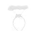 Produktbild Dorical Frauen Flauschige Halo Angel Stirnband Heiligenschein Engel Kranz Stirnband, Fairy Fancy Dress Party Haarband Halloween Karneval Accessoire Ausverkauf(Weiß)