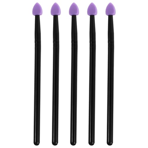 5pcs Silicone Eyeshadow Eye Shadow Applicator Silicone Makeup Brush for Eye Shadow Eyeliner Eyebrow Lip Makeup