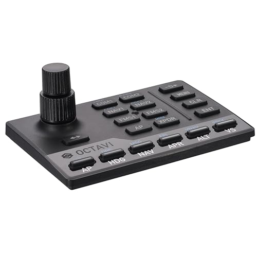 OCTAVI IFR-1: Compacte All-in-One Cockpit Made in Germany - zeer nauwkeurige bedieningselementen voor COM, NAV, FMS, automatische piloot, XPDR en meer voor meeslepende, realistische vluchtsimulatie - Afbeelding 5