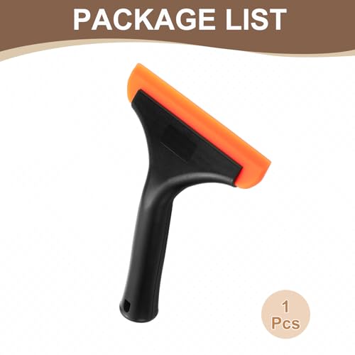 Image of HARFINGTON Squeegee 6 Inch Length Auto Water Blade Shower Squeegee with Non-Slip Handle for Windshield Window Cleaner Glass Door, Black