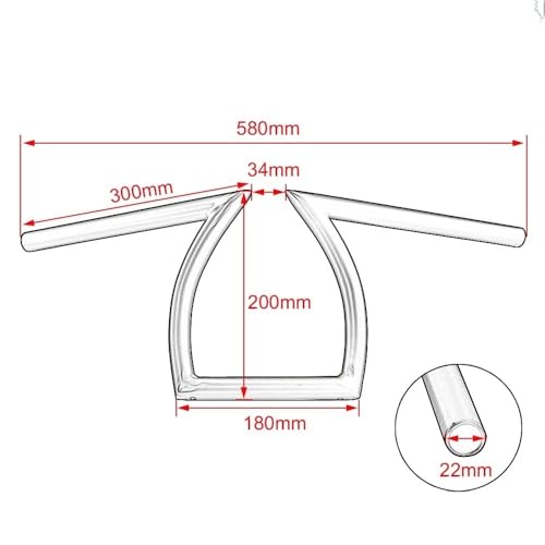 Barra equilibrio manillar motocicleta corrige flexión de dirección estilo Z 22mm 25mm 4