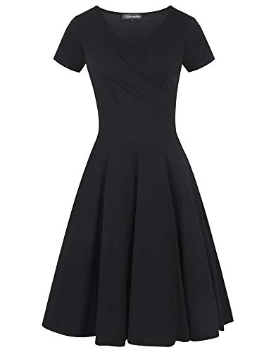 oxiuly-Womens-Elegant-Chic-V-Neck-Cotton-Blend-Stretchy-Casual-A-Line-Midi-Dress-with-Pockets-OX288