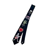 Watreketal Wollkrawatte Mit Aufwendiger Stickerei Für Mottopartys Und Geschäftsaktivitäten. Strapazierfähiger Stoff Schwarze Krawatten Modisch