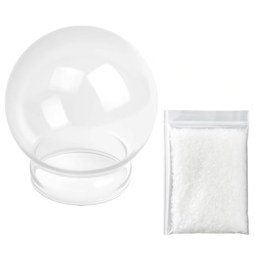 DIY Empty Glass Snow Water Globe Snowglobe Kit 2-1/2
