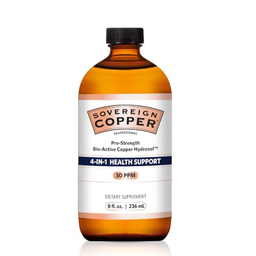 Sovereign Copper Pro-Strength Bio-Active Copper Hydrosol 8 fl oz (237 mL)
