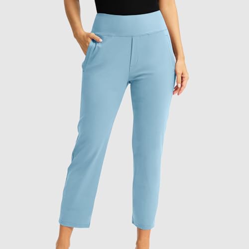 7/8 Business Casual Pants for Women with Pockets Dressy Casual Athletic High Waist Bottoms Workout Exercise Pants2