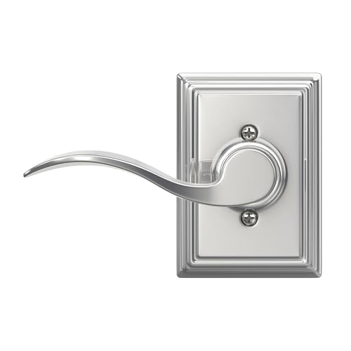 Image of SCHLAGE Accent Lever with Addison Trim Non-Turning Lock in Bright Chrome - Left Handed - F170 ACC 625 ADD LH