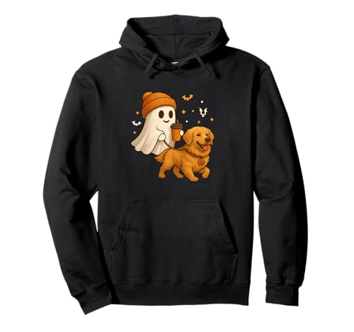 Golden Retriever Halloween Ghost Walking Golden Dog �p�[�J�[