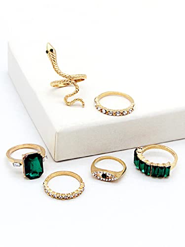 Dual Tone Crystal Studded Ring for Women