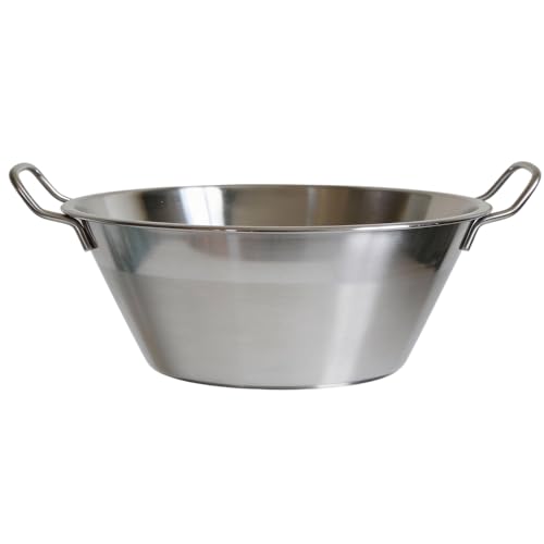 Baumalu, Bassine à Confiture 38 cm en Acier Inoxydable Argenté, Capacité 9L, Poignées Métal, Compatible Tous Feux y compris Induction, Idéale pour Confitures et Cuisines Maison