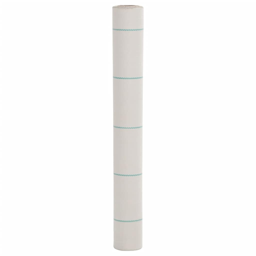 Homgoday Weed Control Membrane, White 1 x 25 m Polypropylene, Mulching Garden Cover, Weed Control for Garden, Anti-Weed Garden Cover
