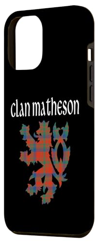 Image of iPhone 13 Pro Max Clan Matheson Tartan Scottish Family Name Scotland Pride Case