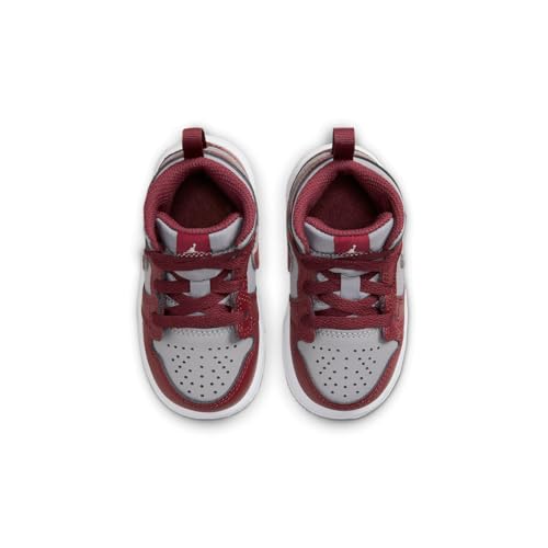 Jordan Toddler Air Jordan 1 Mid Retro Basketball Shoes Cherrywood Red Cement Grey White Sneakers4