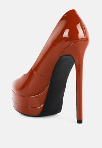 Cuddles Patent Faux Leather Platform Stiletto Pumps4