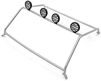 Exterior Steel Roll Cage w/Lights Compatible with Vanquish VS4-10 Origin Halfcab Body (Silver)