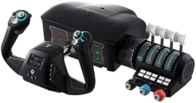 Turtle Beach VelocityOne Flight Universal Control System - Xbox Series X & Xbox Series S, Xbox One & Windows 10 & 11 PCs with Yoke Handle, Throttle Quadrant, Trim Wheel & Rudder Controls