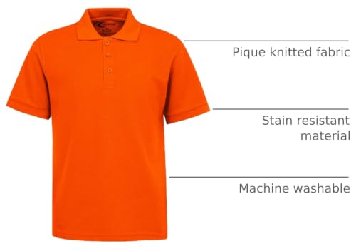 Image of Premium Wear Boys School Uniform Short Sleeve Stain Guard Polo Shirt