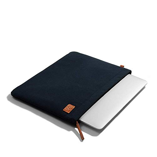 Image of DailyObjects Solid Skipper Sleeve | Stylish Durable Poly Cotton Canvas Material for Laptops & iPads | Zip Closure & Soft Cotton Inner Lining with Printed Slip Pockets