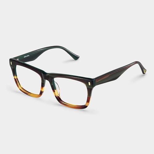 Image of Zeelool Blue Light Blocking Glasses for Men, Rectangle Fashion Glasses Frame Eyeglasses with Anti UV Glare & Eyestrain Lens ZJGA996987-03B