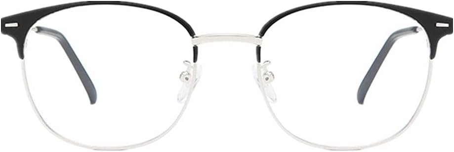 Shiratori New Vintage Fashion Half Frame Semi-Rimless Clear Lens Glasses - Image 2