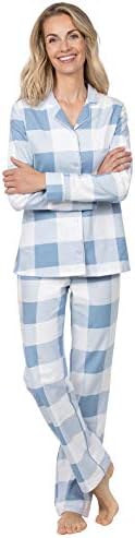 Addison Meadow Pajamas for Women - Flannel PJs for Women Set, Blue, XL, 16
