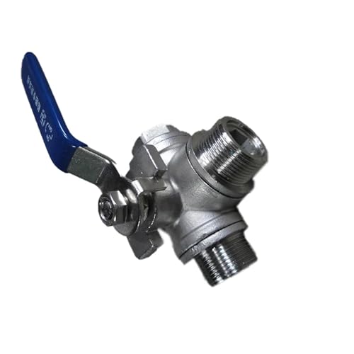 Válvulas de manija de 3 vías y paso tipo T en acero inoxidable DN20 de 3/4" 3