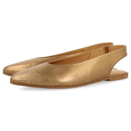 GIOSEPPO Bailarinas DESTALONADAS DE Piel Color Bronce para Mujer