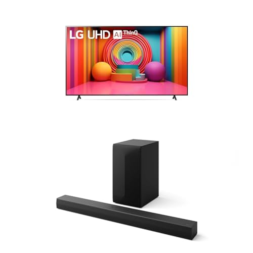 Image of LG 86-Inch Class UT75 Series LED Smart TV 4K Processor Flat Screen with Magic Remote AI-Powered with Alexa Built-in (86UT7590PUA, 2024),LG 3.1 ch. Sound Bar with Dolby Audio