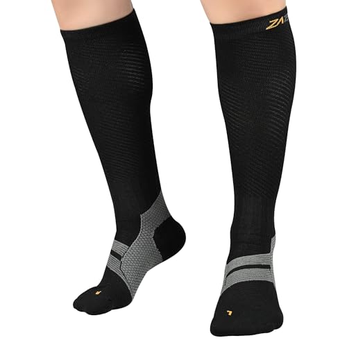 Image of Knee-High Compression Socks for Men & Women 20-30mmHg. Arch, Ankle, Achilles & Calf Support.