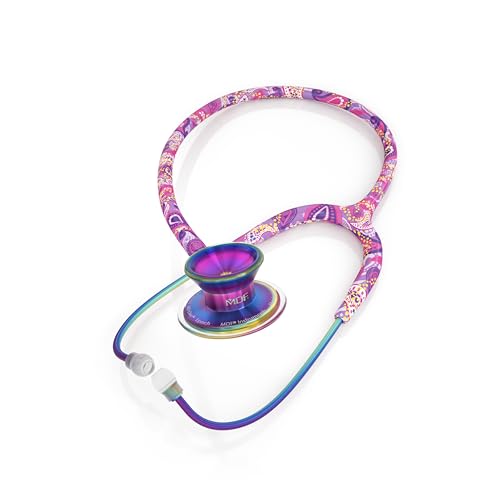 Image of MDF Instruments Purpaisely Kaleidoscope MD One Epoch Lightweight Titanium Stethoscope, Adult, Purpaisely Tube, Kaleidoscope Chestpieces-Headset, MDF777TPYKL