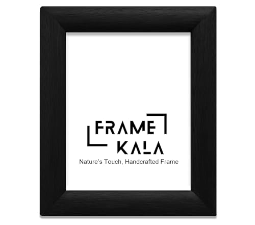 Handmade Black Wooden Photo Frame, 8 x 10 inch Display for Artwor...
