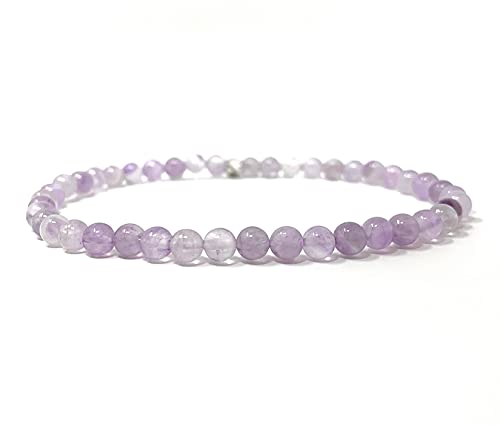 Lavender Amethyst Gemstone Stretch Bracelet