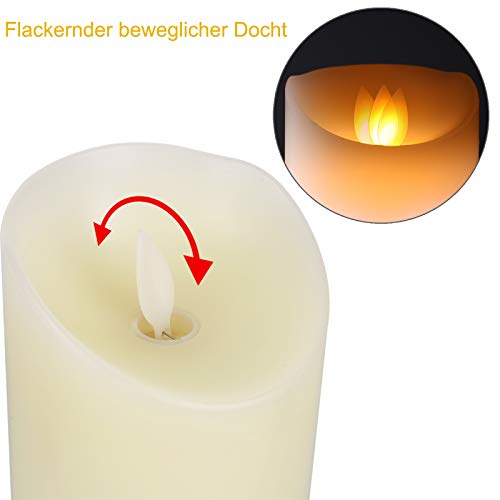 LUXONIC LED RGB Kerzen Flammenloses Kerzenlichter, Multicolor Teelichter Warmweiß LED Kerze Lichter Docht Flackernde… – Bild 6