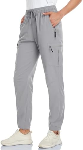 Women's Cargo Hiking Pants Camping Fishing Drift Quick Dry Water Resistant UPF50+ Workout Travel Pants 5 Zip Pockets
