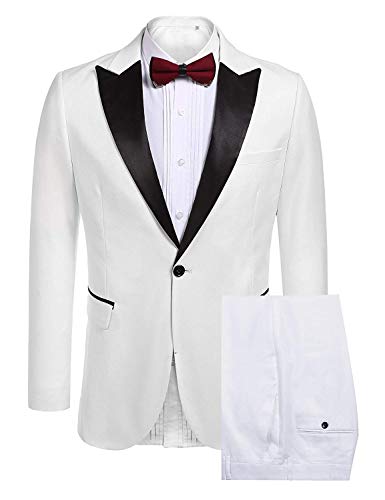 Costume de marié sur commande avec les tuxedos hommes HOTK slim fit revers 2 pièces