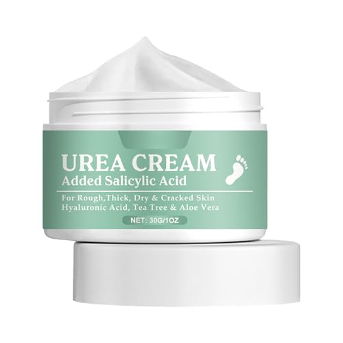 Crema de urea 40% para pies 2% ácido salicílico || Crema para pies y manos con máxima fuerza con ácido hialurónico, árbol de té y aloe vera para una hidratación profunda, removedor de callos (1)