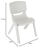 BIECO Krzesło dziecięce do 80 kg ładowalne | Stackable i zapobiegające przewróceniu | do wewnątrz i na zewnątrz | Plastikowe krzesło dziecięce Fotelik dziecięcy Fotelik dziecięcy Fotel dziecięcy