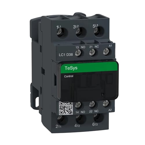 Contacteur AC noir LC1D38Z7 Schneider TeSys 38A 21V avec 3 NO pour armoire