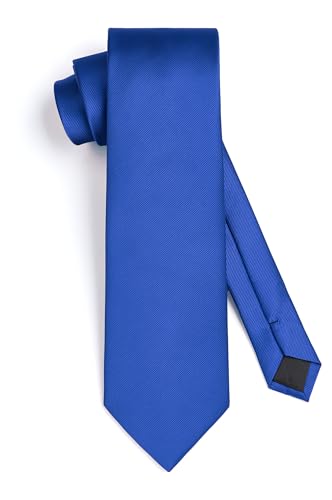 Image of Enlision Ties for Men Solid Color 3.35 inch Formal Business Necktie Classic Satin Mens Wedding Party Ties
