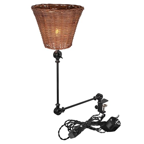 FSLiving Industrial Klemmleuchte Braun DZ0497